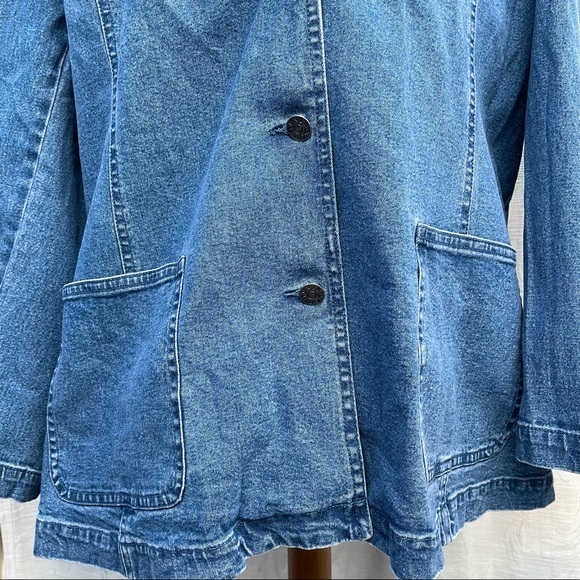 Denim & Co NWT Embroidered Denim Shirt Jacket - Picture 8 of 11